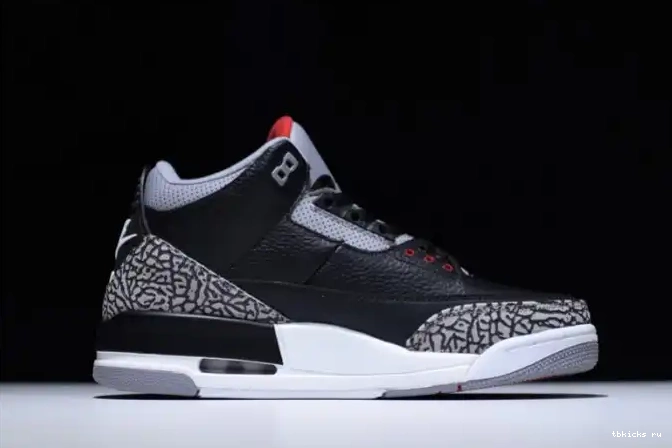 Cheap TB 3 Air Jordan Cement 854262-001 Black 0524